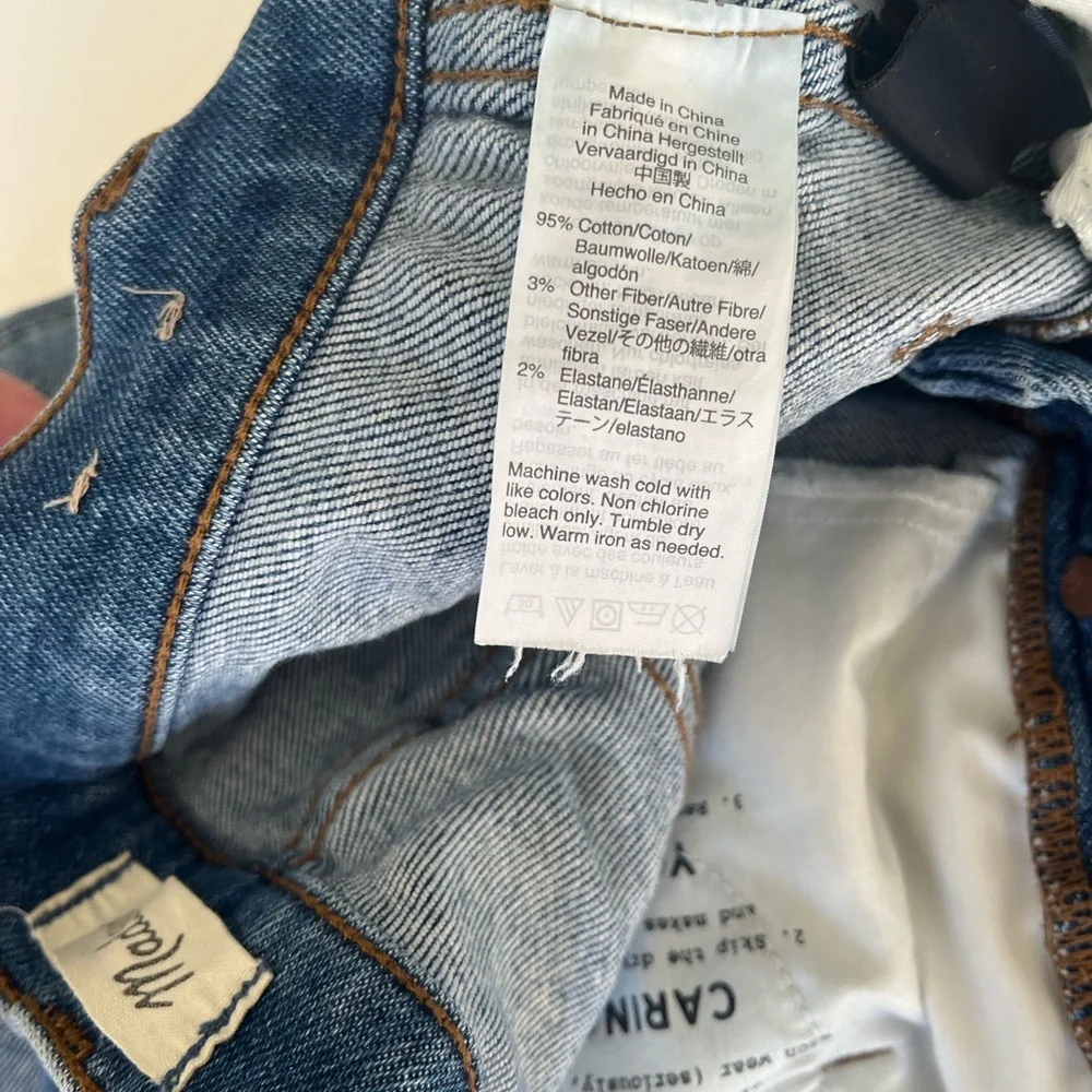 NWT Madewell 10" High Rise Skinny Blue Denim Jeans Women's Size 26T - Picture 6 of 8